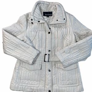 Weatherproof quilted jacket with belt (L)